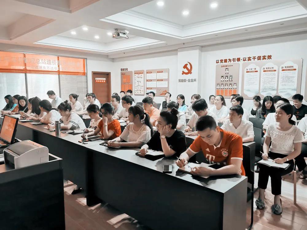 热烈庆祝建党99周年,湖南万达组织全体骨干召开“不忘初心、牢记使命”主题教育活动